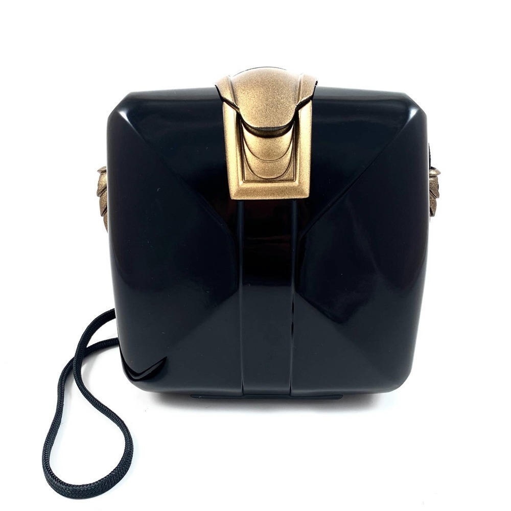 1980's signed MARC LEVINE lacquered black box bag